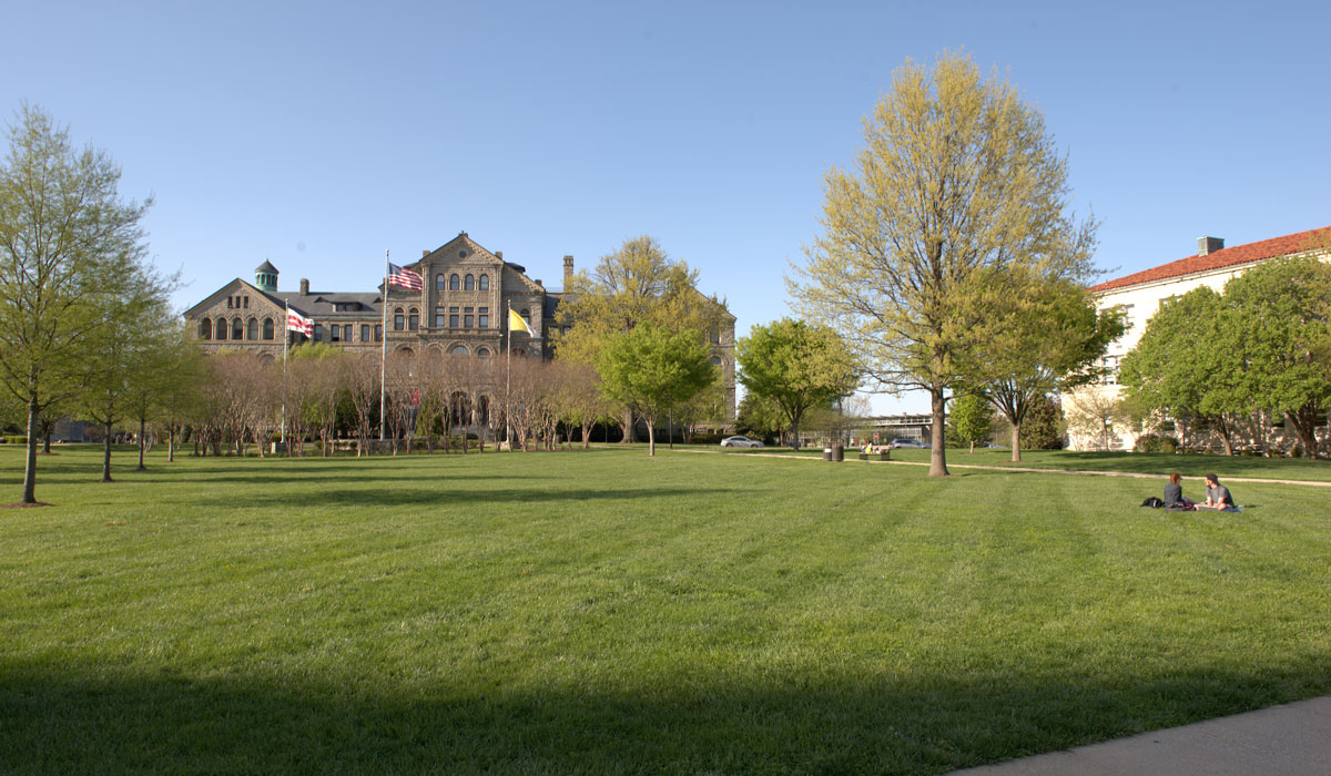 Lawn in front of McMahon Hall