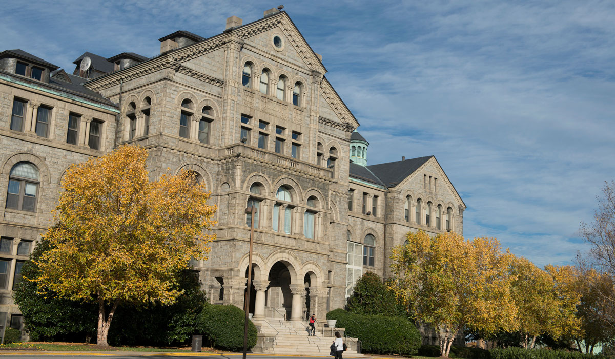 McMahon Hall in the fall